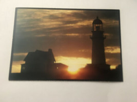 Postcard Unposted  Lighthouse Cape Elizabeth Light Portland ME Sunset - £0.83 GBP