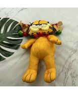 Vintage Garfield Stuffed Nylon Plush Christmas Ornament Antlers Large 22 in - $39.25 CAD