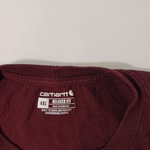 Carhartt 1889 Graphic Print Pocket T-shirt Men's Burgundy Relaxed Fit Size 4XL image 3