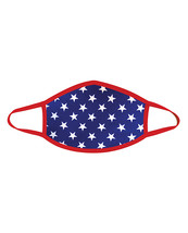Neva Nude Murica Usa Blue Star Mask W/100% Cotton Liner Red Lg - £15.86 GBP+