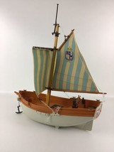 Vintage Playmobil British Military Schooner 3055 Pirates Sailors Ship In... - $98.95