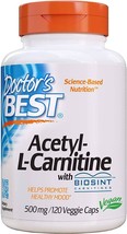 Doctor&#39;s Best Acetyl-L-Carnitine with Biosint 500 Milligrams 120 Veg Capsules - £42.35 GBP