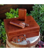 Brizard Cigar Humidor - Antique Saddle Leather 30/40 Ct with case and cu... - $945.00