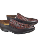 Brown Hornback Tail Crocodile Real Leather Shoes Classic Pattern Design ... - $279.99