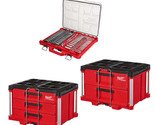 Milwaukee 48-22-8443SC PACKOUT 3 / 2 Drawer Combo Tool Box w/ 106PC Sock... - $813.99