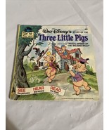 Vintage Walt Disney Three Little Pigs Read-Along Book and Record #303 - £10.06 GBP