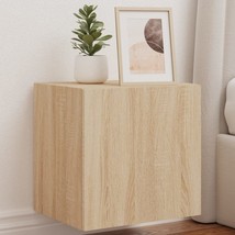 TV Wall Cabinets with LED Lights 2 pcs Sonoma Oak 40.5x35x40 cm - £50.20 GBP
