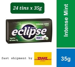24 tins x 35g Wrigley&#39;s Eclipse Intense Mint Sugarfree Candy Breath - DHL - £108.68 GBP