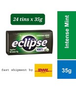 24 tins x 35g Wrigley&#39;s Eclipse Intense Mint Sugarfree Candy Breath - DHL - £108.98 GBP