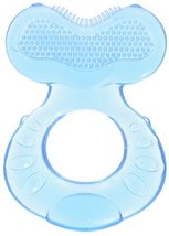 Nuby Silicone Teethe-eez Teether with Bristles, Includes Hygienic Case, Colors M - £12.49 GBP