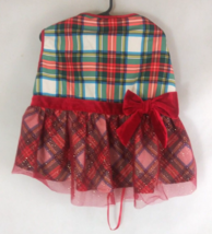 New Merry &amp; Bright Plaid Party Dress Dog Size Large - $147.09 MXN