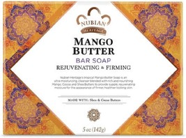 Nubian Heritage Soap Bar Mango Butter, 5 Ounces (8 Packs) - £53.54 GBP