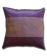 KN092 purple Cushion cover Elephant Animal Throw Pillow Decoration Case - $8.99