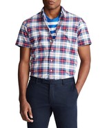 Polo Ralph Lauren Men&#39;s Classic-Fit Short-Sleeve Plaid Oxford Sport Shir... - $1,095.41 MXN