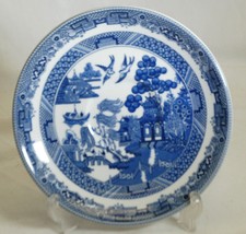 Saucer for Flat Cup Willow Blue Earthenware England - £10.11 GBP
