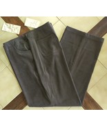 J.JILL Mocha Brown DARK SHALE Straight Leg Washable Microsuede Pants (20... - $24.40