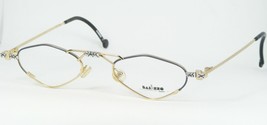 Vintage BAJAZZO Flirt Fa Or/Bleu Pierre / Argent Lunettes Cadre 47-21-140mm - £60.19 GBP