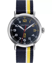 Nautica Men's NAPWLS907 Wakeland Blue/Yellow Stripe Fabric Strap Watch - $79.95 Nautica Men's NAPWLS907 Wakeland Blue/Yellow Stripe Fabric Strap Watch - $79.95
