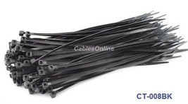 8 Inch Cable Ties Self-Locking, Black 100/Bag, - $15.99