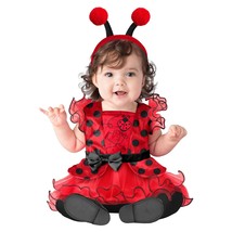 NEW Lovebug Ladybug Halloween Costume Red Black Polka Dot Dress Baby 6-1... - £11.57 GBP