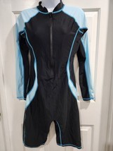 Womens Short Sleeve Swimwear Boyleg UPF50+ Sports One Piece Swimsuit MED... - $355.24 MXN