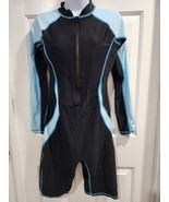 Womens Short Sleeve Swimwear Boyleg UPF50+ Sports One Piece Swimsuit MED... - $355.24 MXN