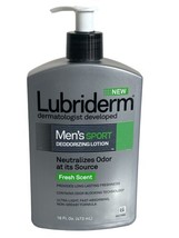 Lubriderm Men&#39;s Sport Deodorizing Lotion Fresh Scent 16 fl oz Pump New - £43.84 GBP