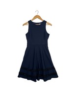 Eliza J Dress Womens 4P Blue Lace Inlay Fit Flare Cocktail Party Career ... - $701.74 MXN