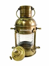 Nautical Antique Brass 10&quot; Ship Lamp Boat Oil Lantern Maritime Christmas Gift - £95.46 GBP