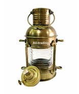 Nautical Antique Brass 10&quot; Ship Lamp Boat Oil Lantern Maritime Christmas... - £93.54 GBP