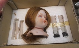 Vtg 1960&#39;s Porcelain Doll Head with arms &amp; Legs made in Japan original box unuse - £14.56 GBP