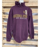 NEW NCAA Arizona State University Sun Devils 1/4 Zip Sweatshirt Men&#39;s Si... - $468.29 MXN