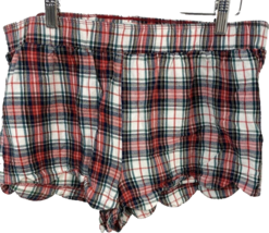 Mudpie Red, Blue, White Plaid Flannel Sleep Shorts, Women&#39;s Size M - £7.46 GBP