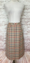 Pendleton The Check Wool Midi Pencil Skirt Size 8 Tan Lined - £51.95 GBP