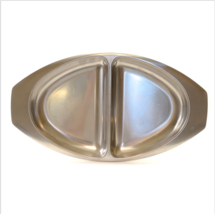 Serving Tray Platers Denmark Mid-Century Modernist Danish Stainless Steel 15&quot; - £11.85 GBP