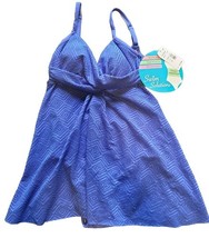 NWT Swim Solutions Women Sz 8 Tummy Control Swimsuit Cobalt Blue Thigh M... - $45.60