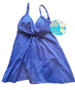 NWT Swim Solutions Women Sz 8 Tummy Control Swimsuit Cobalt Blue Thigh M... - $62.57 CAD