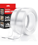 2 Rolls Double Sided Tape Heavy Duty - 240&quot; X 1.2&quot; &amp; 0.8&quot; - Removable Na... - $20.26 CAD
