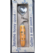 Honey Spoon Jasmine Yellow Ceramic Hooked Handle Joie de Vivre - $25.64 CAD
