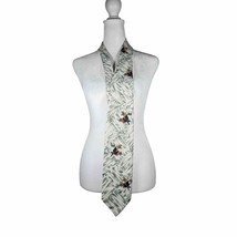 Men&#39;s Vintage Unbranded Tie International 100% Polyester White Gray Birds - $151.74 MXN