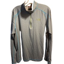 The North Face Mens L Grey Blue LS 1/4 Zip Pullover Polyester Lightweigh... - £26.79 GBP