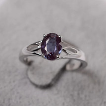 Natural Certified alexandrite statement ring Oval cut color changing Stone Ring - £33.09 GBP