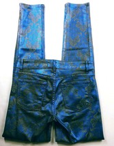 Rich &amp; Skinny Women&#39;s Jeans Skinny Blue Damask Size 25 Stretch Sparkly C... - £43.73 GBP