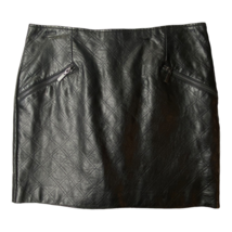 Mossimo Womens Mini Quilted A Line Skirt Black Lined Zipper Pockets 10 - £11.13 GBP