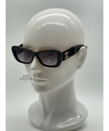 CHANEL CH5514-C 622/S6 Polished Black Tweed Gold CC Logo Sunglasses NWT w/ Case - $308.75