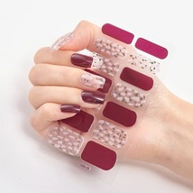 New Year Christmas 3D Nail Sticker High Quality 100% Red Glitter Unique ... - £11.25 GBP