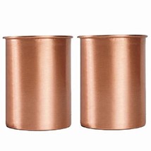 Pack of 2 Copper Glasses for Home &amp; Office, BPA-Free Copper Tumblers, Non-Toxic - £15.85 GBP