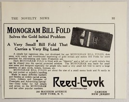 1931 Print Ad Monogram Bill Fold Wallets Reed-Cook Camden,New Jersey &amp; New York - £9.62 GBP