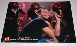 Bruce Willis 16 Magazine Color Photo Vintage May 1987 The Return Of Bruno MTV - £11.57 GBP