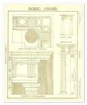 Architecture Doric Order VI William R. Ware 1905 Antique Litho Print Boo... - $11.76